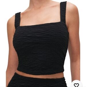Good American Wide Scrunchie Crop Top